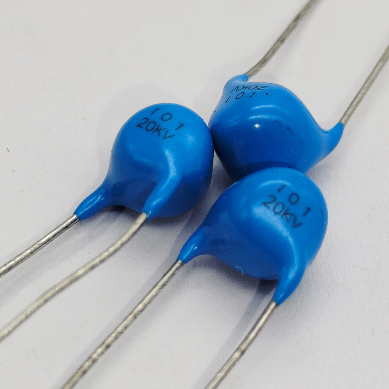 蓝色瓷片电容器20kv 高压高频电容器